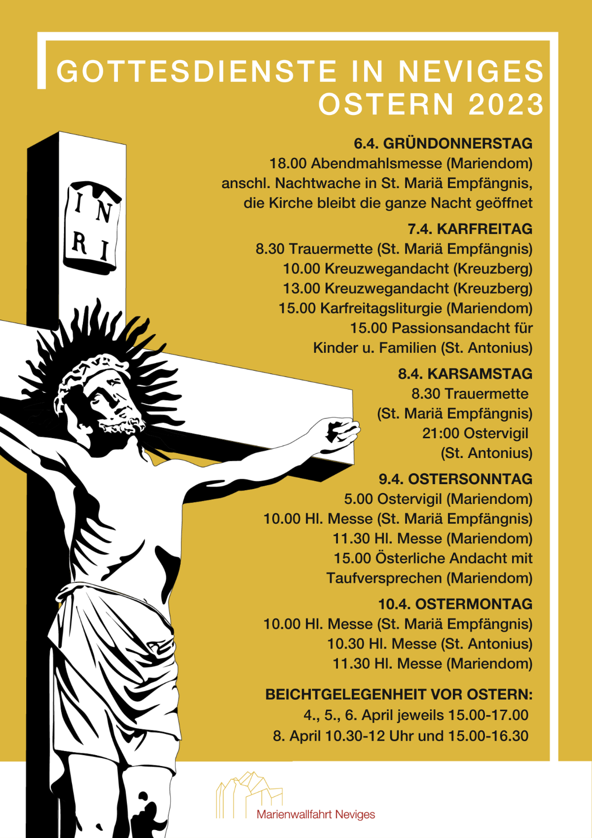 Plakat Gottesdienste Ostern 2023